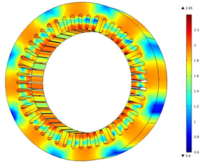 Magnetic force acting on the stator without considering stator displacements